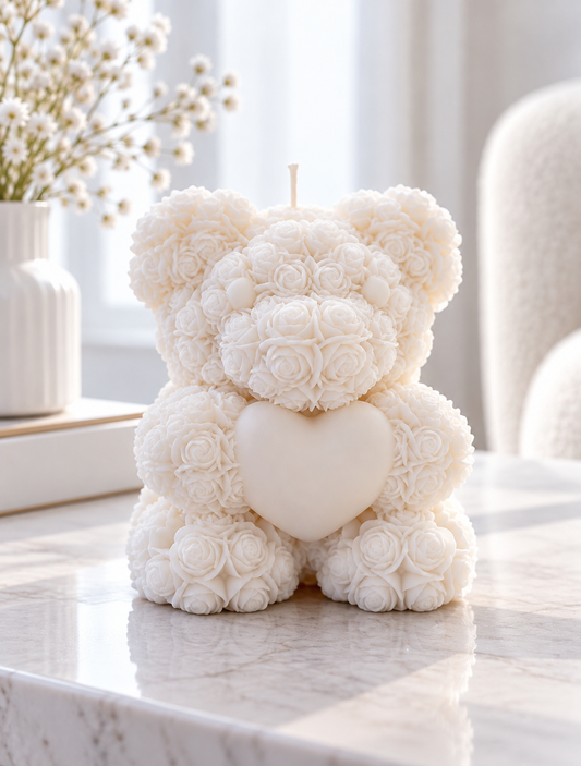 Rosen Teddy Kerze