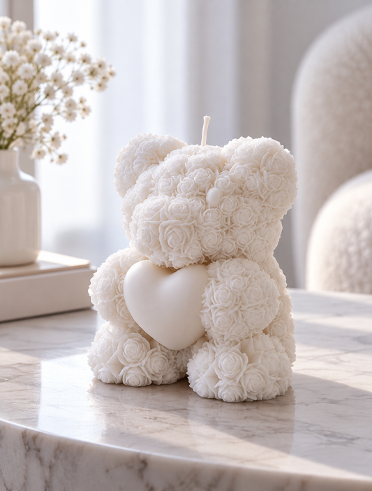 Rosen Teddy Kerze